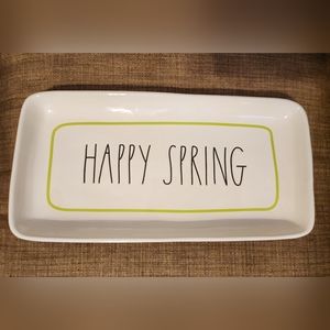 Rae Dunn by Magenta Happy Spring Easter Platter NEW